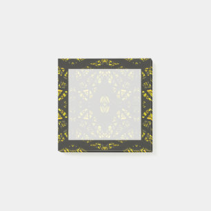 Post-it® Jaune Spectroscopique Noir Art Abstrait Gouache