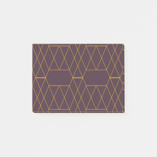 Post-it® Jaune, violet, simple, graphique géométrique moder