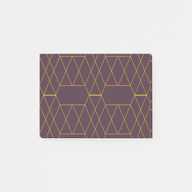Post-it® Jaune, violet, simple, graphique géométrique moder (Devant)