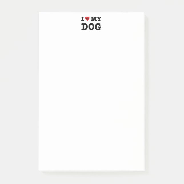 Post-it® Je Coeur mon chien (Devant)
