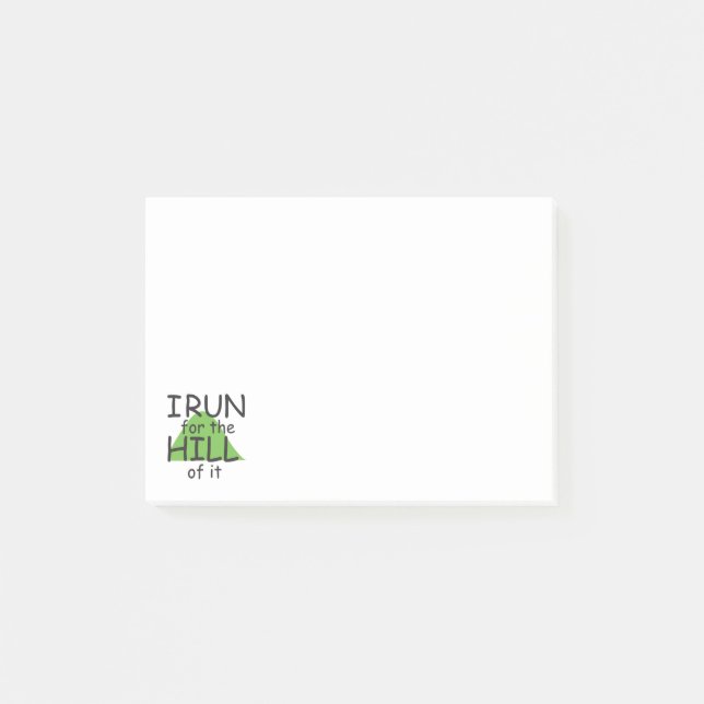 Post-it® Je cours pour la colline de celui-ci © - Funny Run (Devant)
