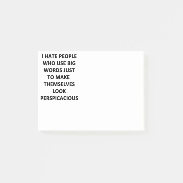 Post-it® Je Déteste Les Gens Qui Utilisent De Gros Mots (Devant)