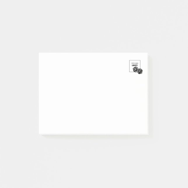 Post-it® Je me sens chanceuse, fille chanceuse, fille chanc (Devant)