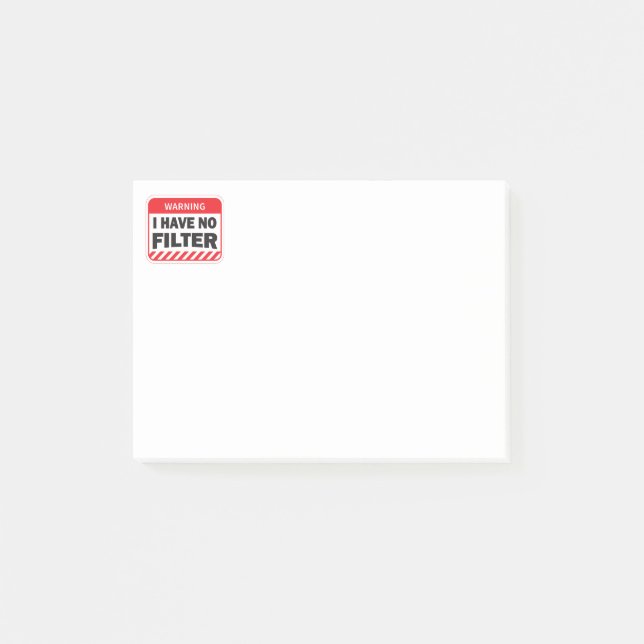 Post-it® Je n'ai pas de filtre (Devant)
