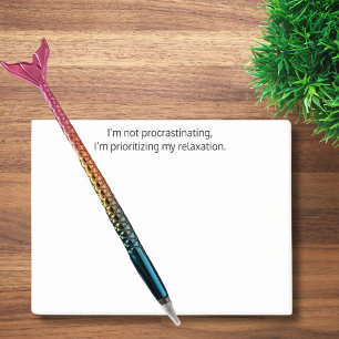 Post-it® Je ne fais pas de procrastination, Drôle, Sale, Pe