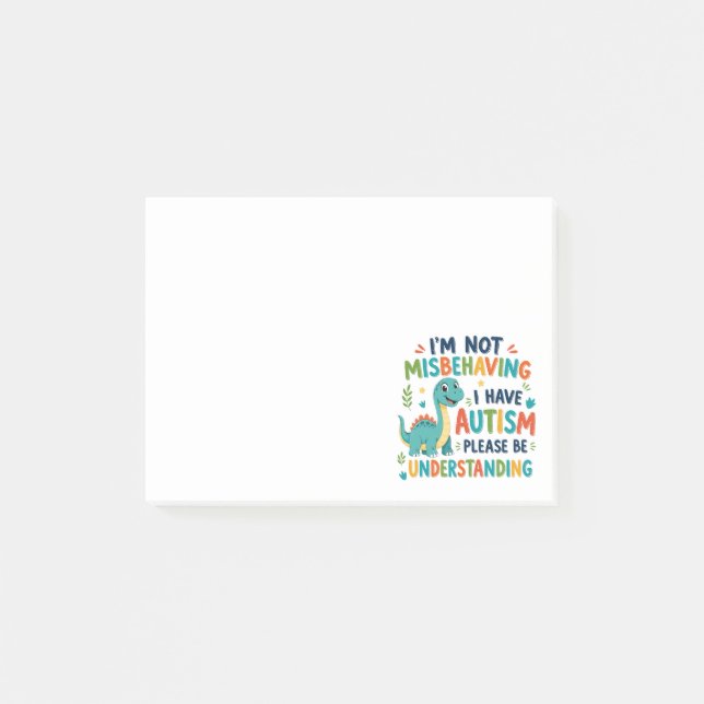 Post-it® Je ne me comporte pas mal, j'ai de l'autisme (Devant)