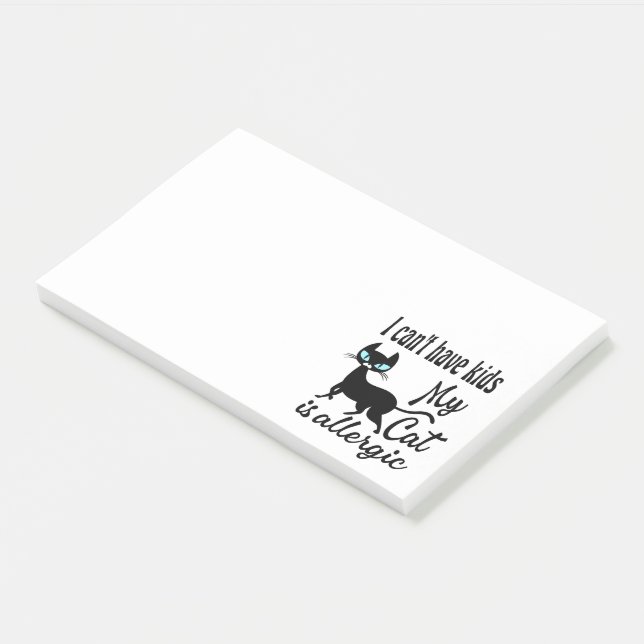 Post-it® Je ne peux pas avoir d'enfants Mon chat est allerg (Incliné)