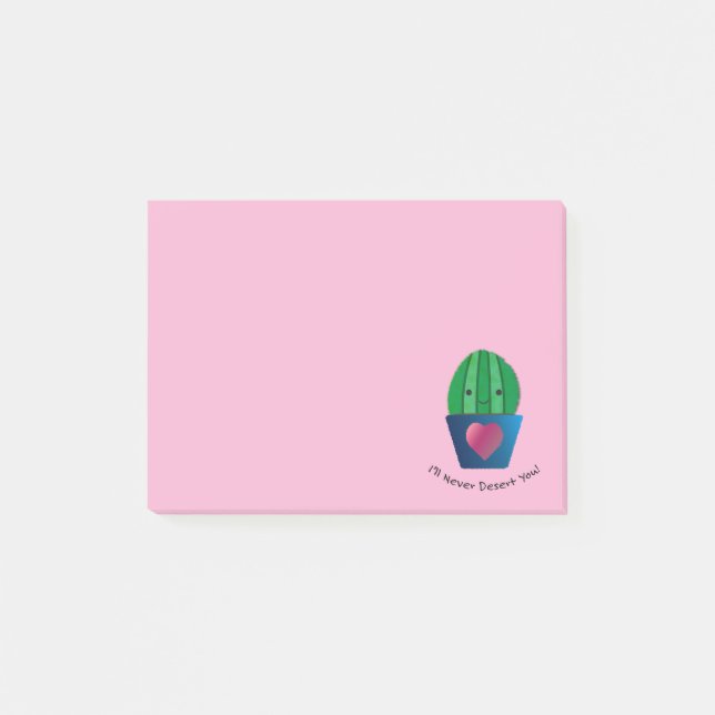 Post-it® Je ne te désert jamais Cactus (Devant)