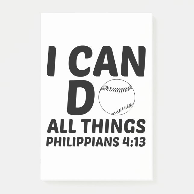 POST-IT® JE PEUX TOUT FAIRE BASEBALL (Devant)