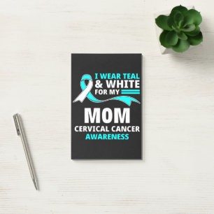 Post-it® Je Porte Le Sarcelle Et Blanc Ma Mère Cancer Du Co