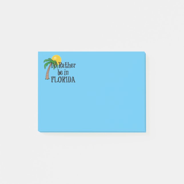 Post-it® Je préférerais être en Floride (Devant)