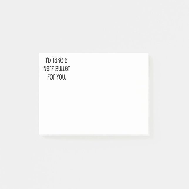 Post-it® Je prendrais une balle pour toi (Devant)