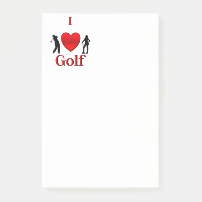 Post-it® Je suis amoureux du sport de golf (Devant)