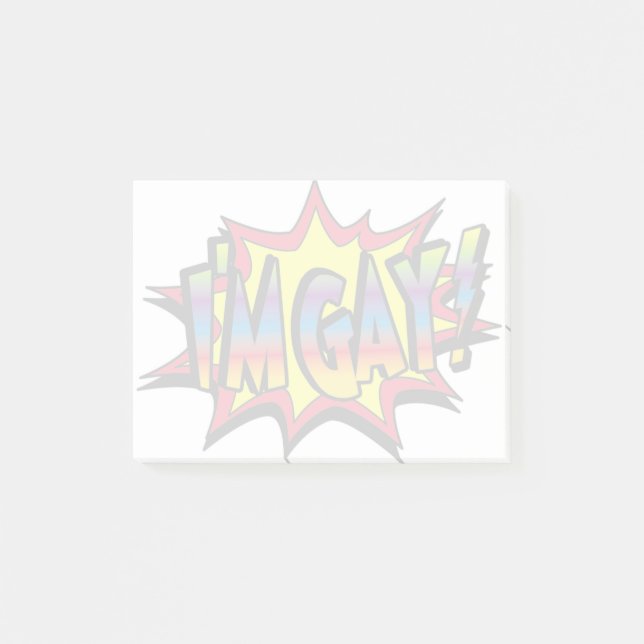 Post-it® Je suis Gay Burst (Devant)