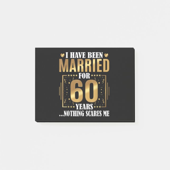 Post-it® Je suis marié depuis 60 ans 60e Mariage (Devant)