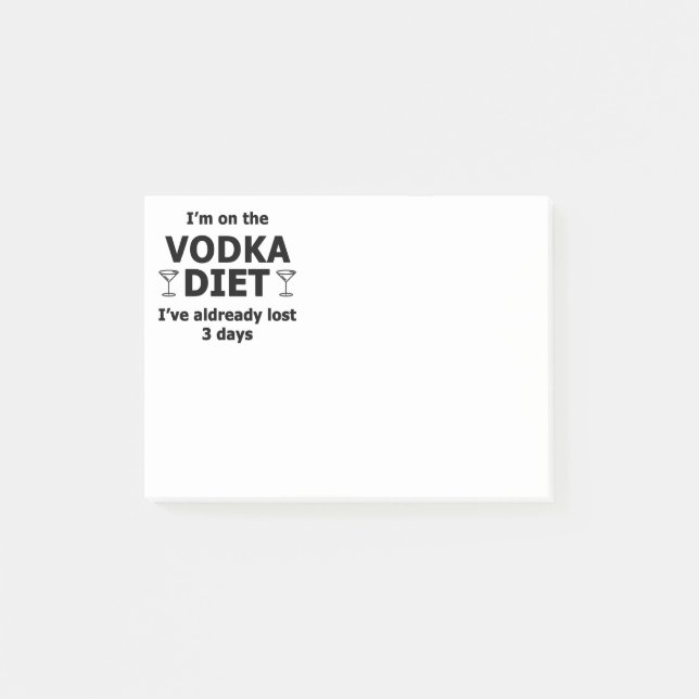Post-it® Je suis sur la vodka Diet (Devant)