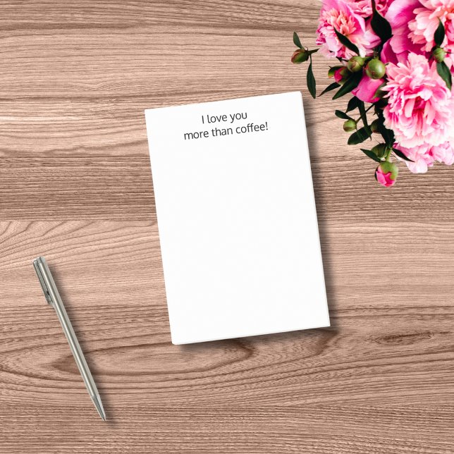 Post-it® Je t'aime plus que le café,Personnalisé drôle (Créateur téléchargé)