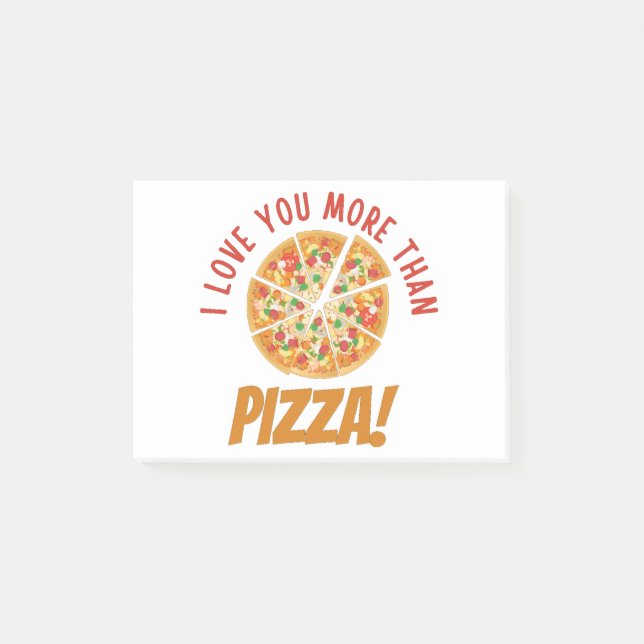 Post-it® Je T'Aime Plus Que Pizza (Devant)