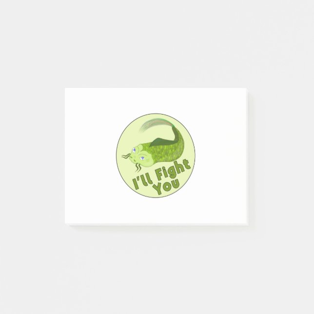 Post-it® Je te combattrai Drôle Pêche (Devant)