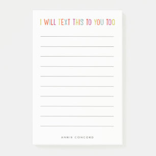 Post-it® Je vais texter ceci à vous aussi drôle en ligne