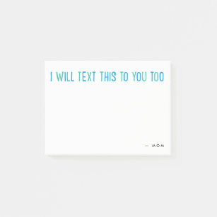 Post-it® Je vais vous envoyer ceci par SMS trop drôle bleu
