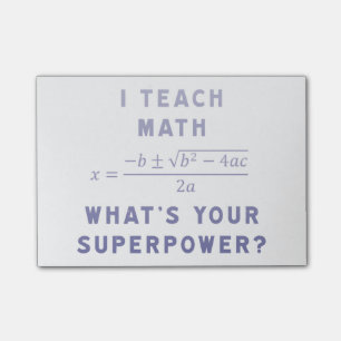 Post-it® J'enseigne à des maths ce qui est la votre