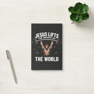 Post-it® Jésus-Christ faisant du soulevé de terre