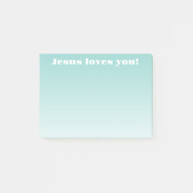 Jésus t'aime! | ombré sarcelle