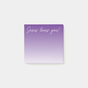 Post-it® Jésus t'aime! ombre violet