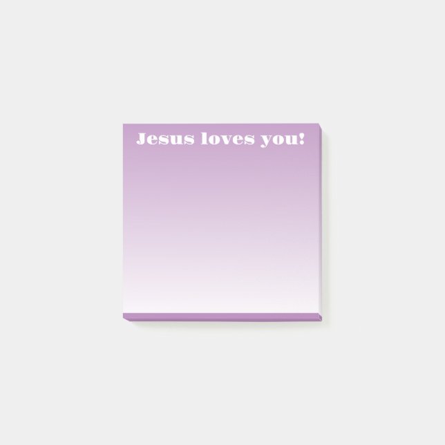 Post-it® Jésus t'aime! | ombre violet (Devant)