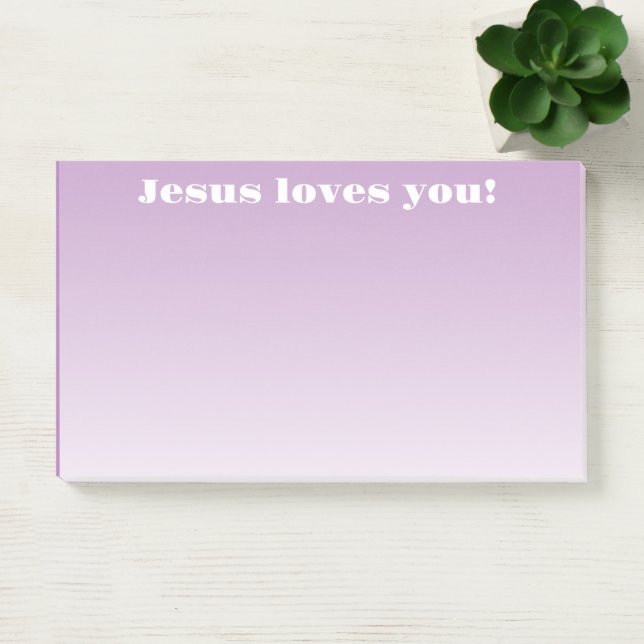 Post-it® Jésus t'aime! | ombre violet (Bureau)