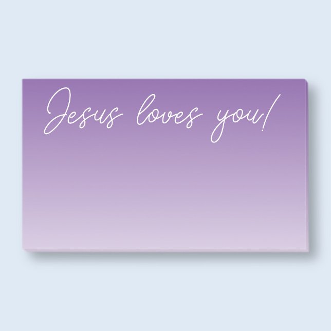 Post-it® Jésus t'aime! | ombre violet (Créateur téléchargé)