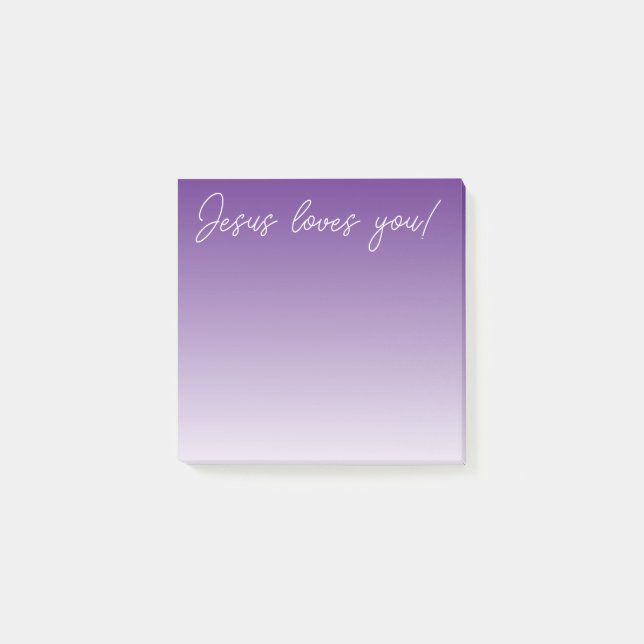 Post-it® Jésus t'aime ! | violet ombre (Devant)