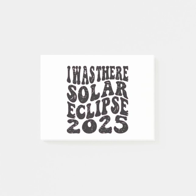 Post-it® J'étais là éclipse solaire 2025 Éclipse partielle  (Devant)