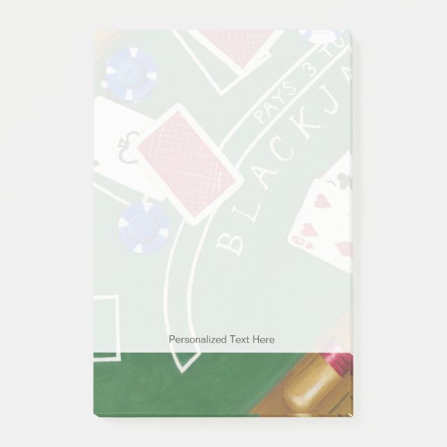 Post-it® Jeu de Blackjack avec chips par Chariklia Zarris (Devant)