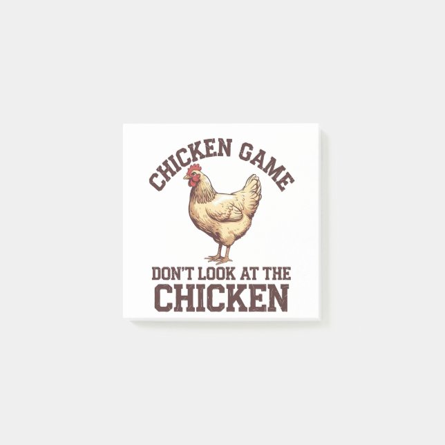Post-it® Jeu de poulet ne regardez pas le poulet (Devant)
