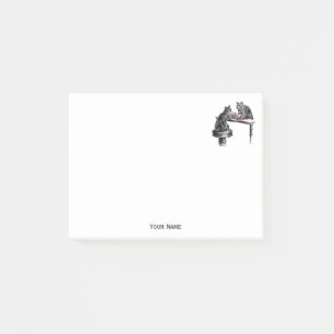 Post-it® Jeux de société Deux chats jouant aux échecs Match