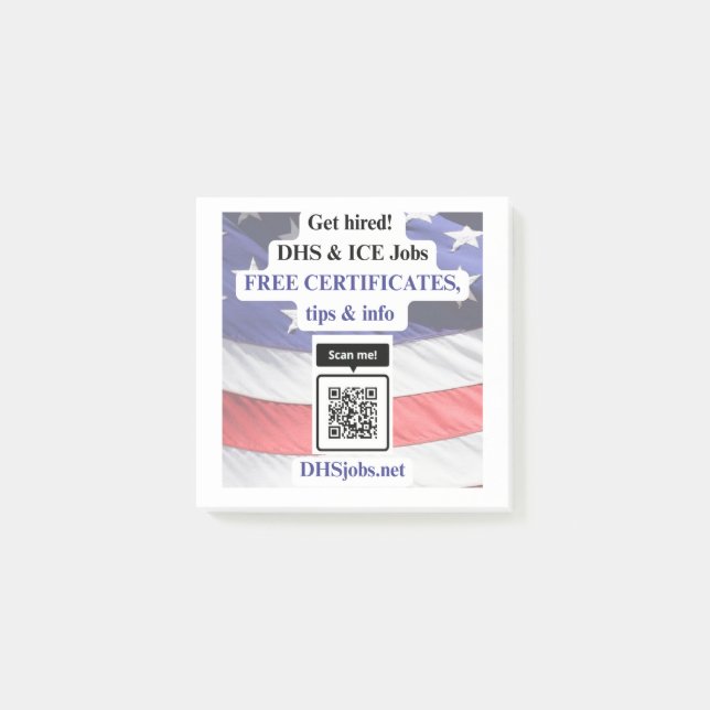 Post-it® Jobs DHS & ICE Post-its (Devant)