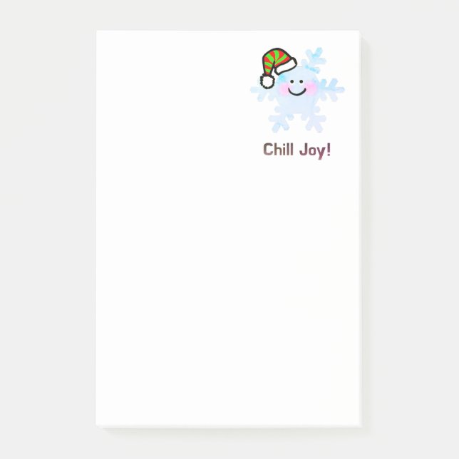 Post-it® Joie des Fêtes Flocon de Neige Sourire (Devant)
