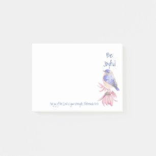 Post-it® Joie d'oiseau bleu d'aquarelle du seigneur Bible