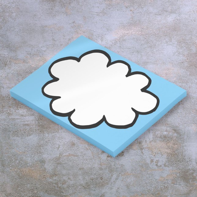 Post-it® Joli Amusant Moderne Simple Nuage de Pensée (Cute Fun Modern Simple Thought Cloud Post-it Notes)