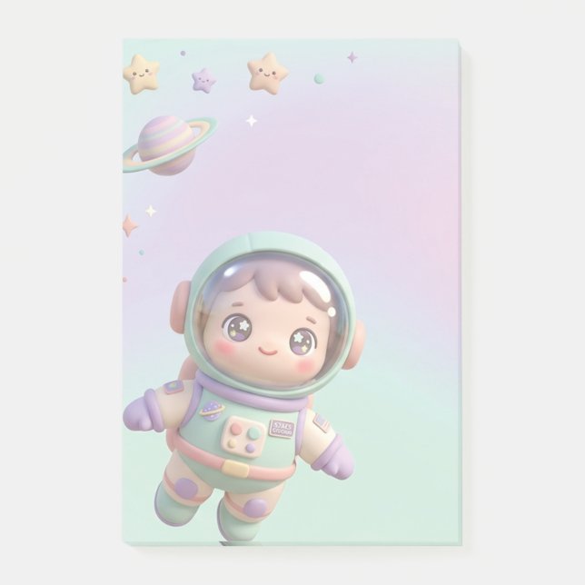 Post-it® Joli Astronaute Kawaii Espace  (Devant)