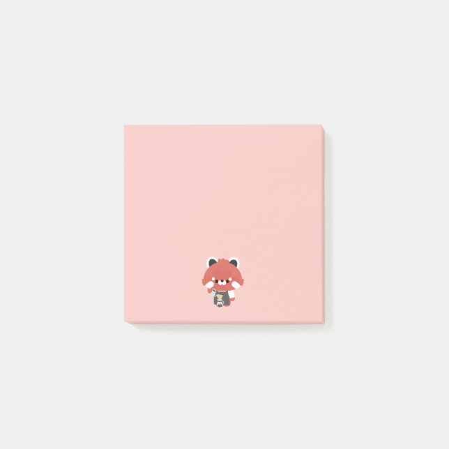 Post-it® Joli Barista Panda Rouge (Devant)