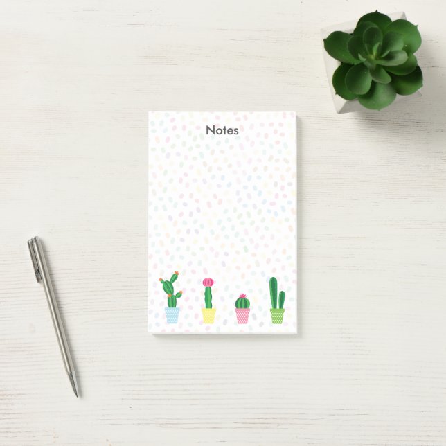 Post-it® Joli Cactus Aquarelle (Bureau)