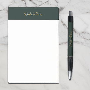 Post-it® Joli charbon de bois et chic or Script Monogramme