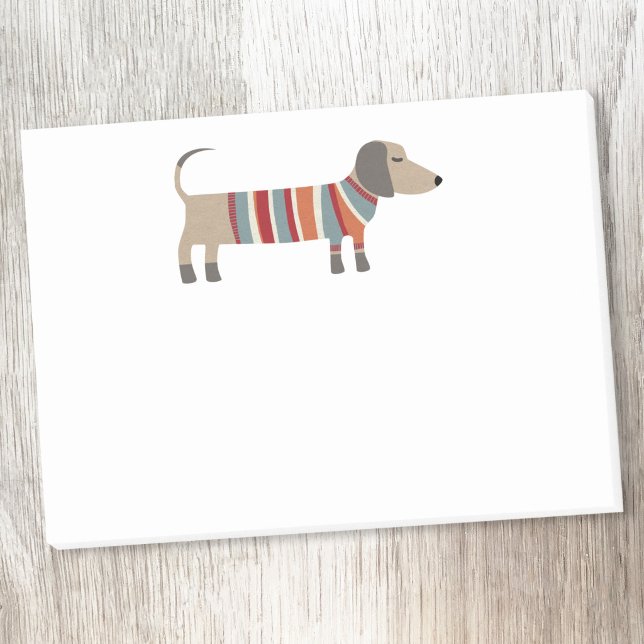 Post-it® Joli chien saucisse de dachshund (Fun Dachshund Wiener Sausage Dog post it sticky notes)