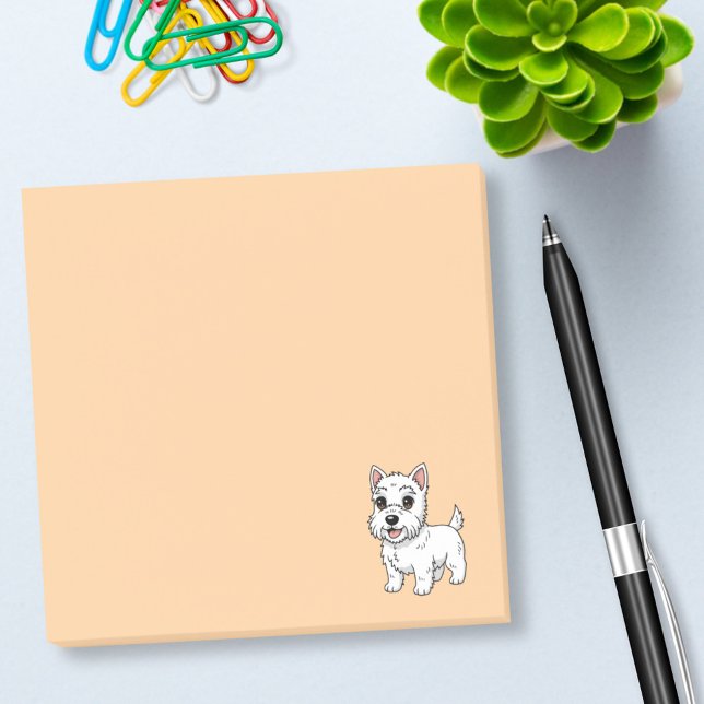 Post-it® Joli chien West Highland White Terrier Beige (Créateur téléchargé)