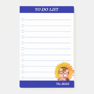 Post-it® Joli chiot avec liste de choses à faire de tournes