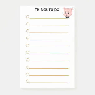 Post-it® Joli Cochon Personnalisé Les Choses À Faire
