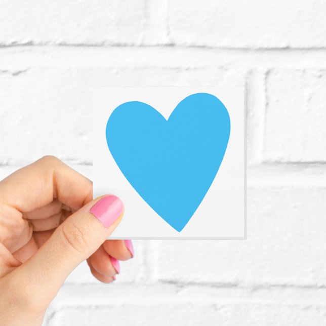 Post-it® Joli cœur blanc et bleu  (Créateur téléchargé)